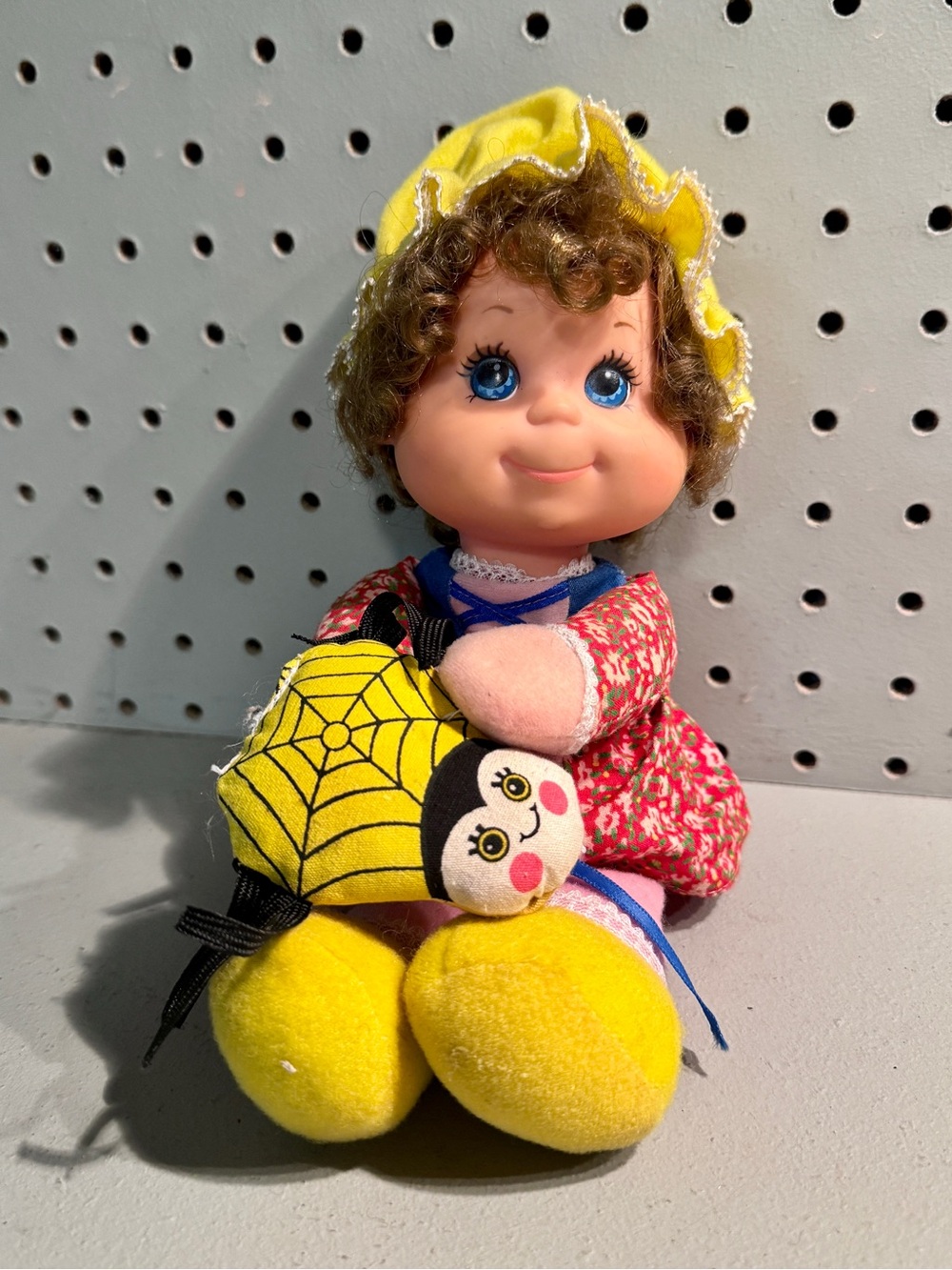 Vintage 1970s Mattel Baby Beans "Little Miss Muffet" Doll with Spider